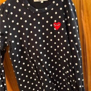 Comme des Garcons Black and White Polka Dot Shirt